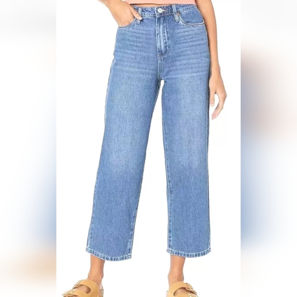 Blanknyc The Baxter Jeans Sz 31 Mom High Waisted Ribcage Straight Blue Denim Nwt